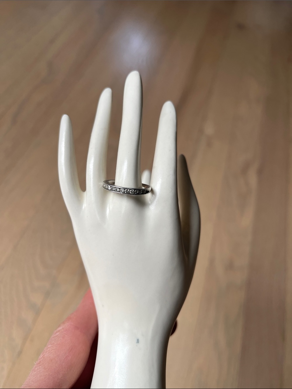 Diamond platinum ring size 5